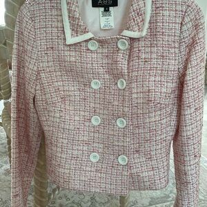 ABS By Allen Schwartz Pink& White Suit 4/6